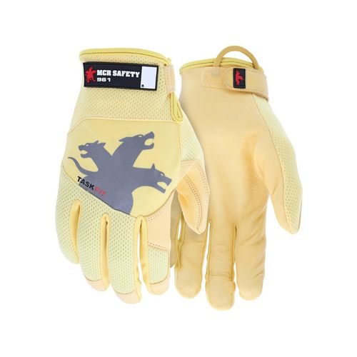 Main product image of 961M Mechanics Gloves w/ Gold Goat Grain Leather Palm, TaskFit Design & Reflective Logo (Medium)