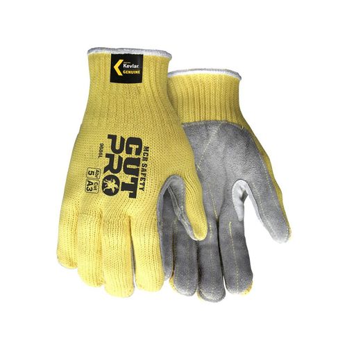 Main product image of 9686 CutPro 7-Gauge Kevlar Aramid Shell Cut Resistant Work Gloves w/ Split Leather Palm (Medium)