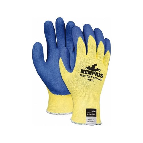 Main product image of 9687 CutPro 10-Gauge Kevlar Aramid Shell Cut Resistant Work Gloves w/ Latex Coated Palm & Fingertips (Small)