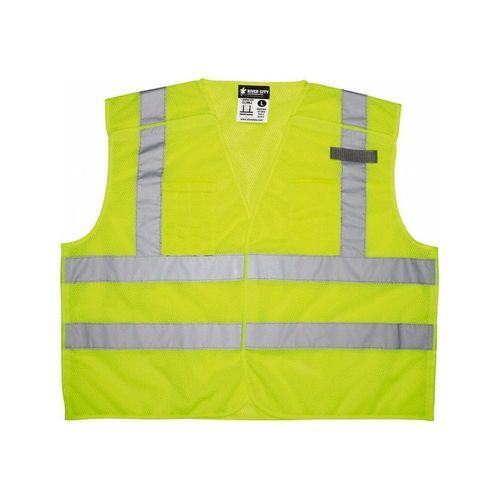 Main product image of CL2ML2 Luminator High Visibility Safety Vest w/ Silver Reflective Stripes, Lime (2XL)