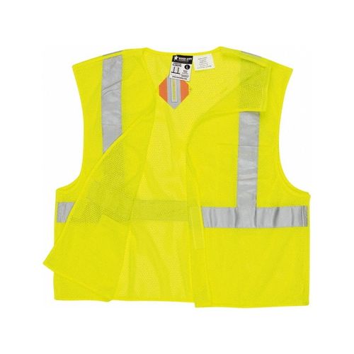 Main product image of CL2MLPFR Luminator High Visibility Safety Vest w/ Silver Reflective Stripes, Limited Flammability, Lime (Medium)