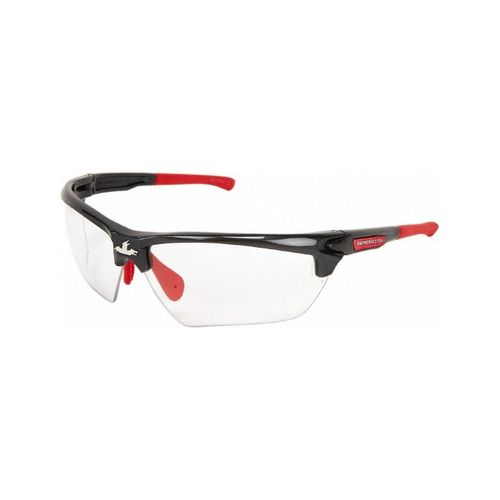 Main product image of DM3 Dominator Anti-Fog Safety Glasses, Clear Lens (Gun Metal/Red)