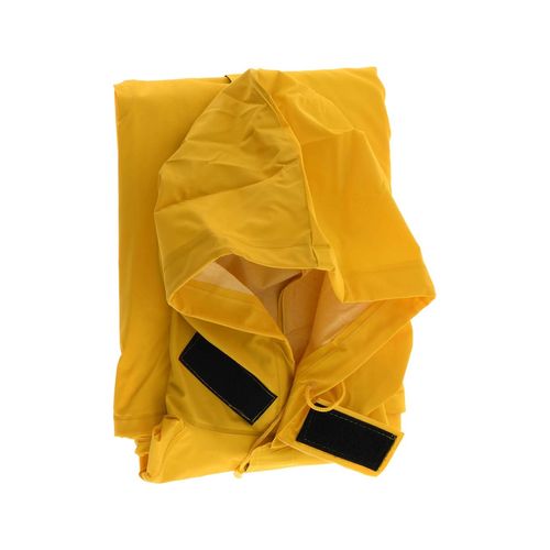 Main product image of HBS100 Hydroblast Rain Jacket w/ Attached Hood, Adjustable Hook & Loop, & Bib Pants, Yellow (4XL)