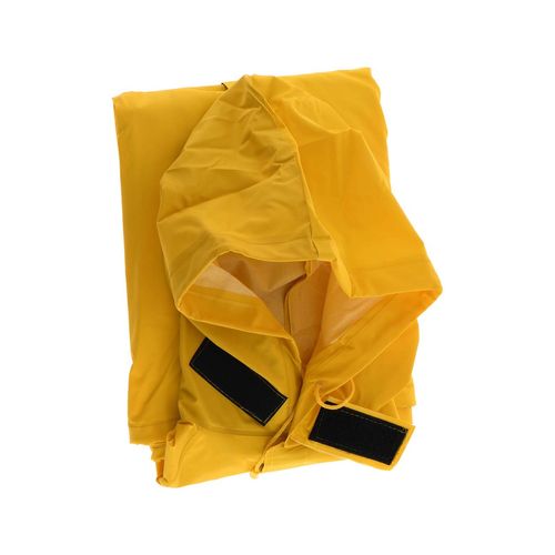 Main product image of HBS100 Hydroblast Rain Jacket w/ Attached Hood, Adjustable Hook & Loop, & Bib Pants, Yellow (6XL)