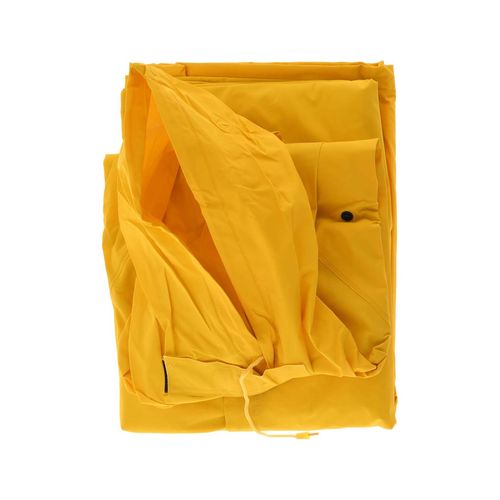 Main product image of HBS100 Hydroblast Rain Jacket w/ Attached Hood, Adjustable Hook & Loop, & Bib Pants, Yellow (7XL)