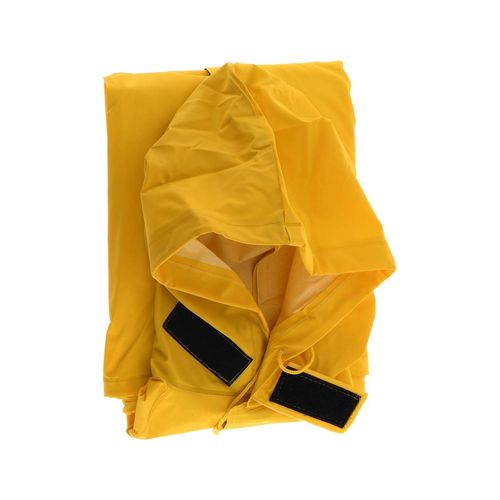 Main product image of HBS100 Hydroblast Rain Jacket w/ Attached Hood, Adjustable Hook & Loop, & Bib Pants, Yellow (XL)