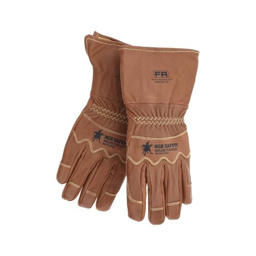 Main product image of MU3624GK Mustang Goatskin Leather Utility Work Gloves w/ Extended Gauntlet Cuff & Wing Thumb (2XL)