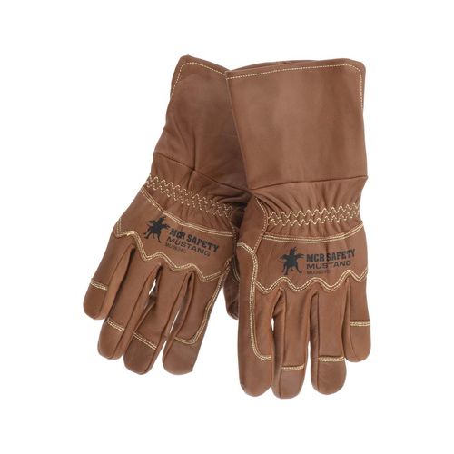 Main product image of MU3624GM Mustang Goatskin Leather Utility Work Gloves, Double Unlined Palm w/ Extended Gauntlet (2XL)