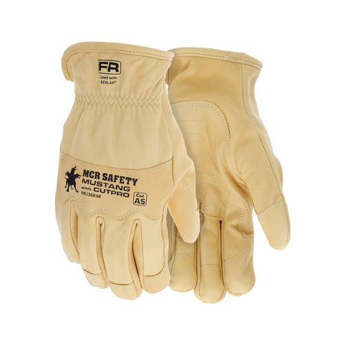 Main product image of MU3664K Mustang HiDex Goatskin Leather Utility Work Gloves, Kevlar Aramid Lined (Medium)