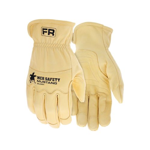 Main product image of MU3664 Mustang HiDex Goatskin Leather Utility Work Gloves w/ Double Palm (Medium)