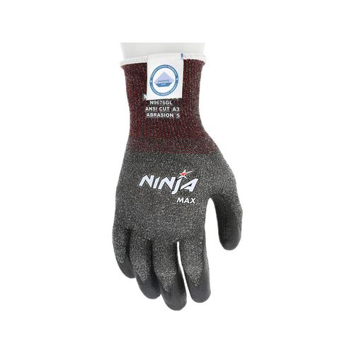 Main product image of N9676G CutPro Ninja Max Cut-Resistant Work Gloves, 10-Gauge Dyneema Diamond, Bi-Polymer Coated (Large)