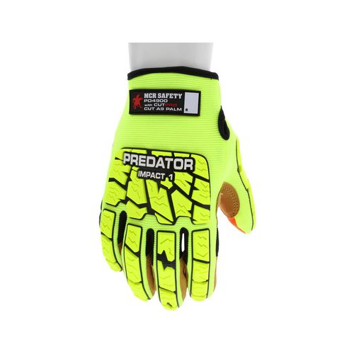 Main product image of PD4900 Predator Mechanic Work Gloves, Kevlar Aramid Liner, TPR Back, High Visibility, Impact 1 (Small)