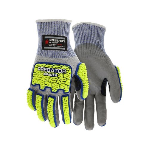 Main product image of PD6951 Predator Mechanic Work Gloves, Polyurethane Palm, HyperMax HPPE, TPR Back (Large)