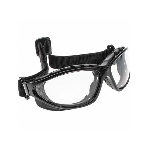 Main product image of RP3 Swagger Flame Resistant Safety Glasses w/ Interchangeable Head Band, Foam Lined Clear Lens (Black)