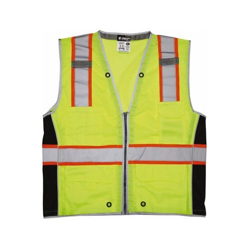 Main product image of SURVCL2L Luminator High Visibility Reflective Surveyor Safety Vest w/ Zipper, Lime (Medium)