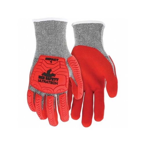 Main product image of UT1954 UltraTech Mechanic Work Gloves, HyperMax HPPE, Nitrile Foam Coated, TPR Back, Red (XL)