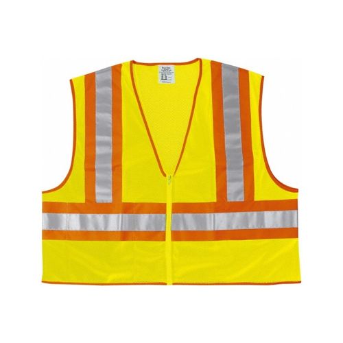 Main product image of WCCL2L Luminator High Visibility Reflective Safety Vest w/ Wide Orange Silver Stripes, Lime (3XL)