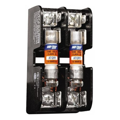 Main product image of Fuse Block, 2 Pole, 14 to 6 AWG, DIN Rail Mount, 600 VAC/VDC, 30A, 30352