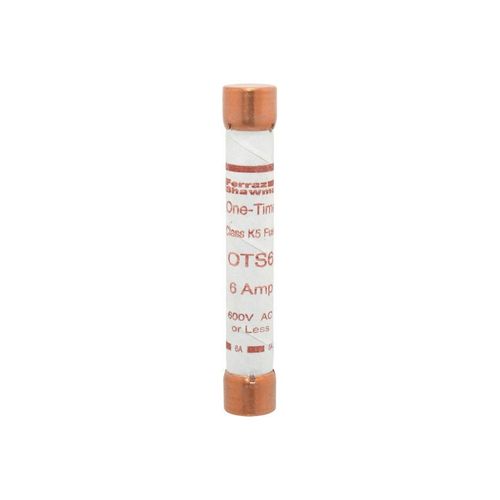 Main product image of 6 A 127 mm OAL 20.7 mm Dia Cylindrical Fast-Acting Fuse, OTS6