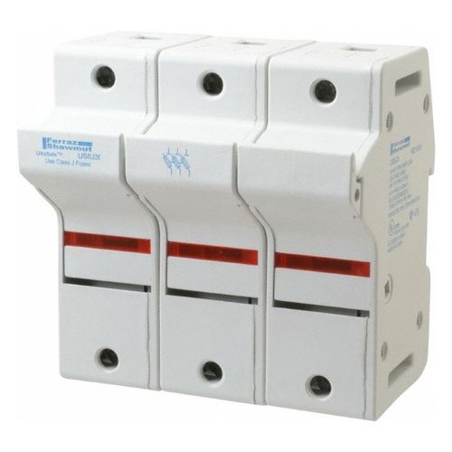 Main product image of Fuse Holder, 3 Pole, DIN Rail Mount, 600 VAC/VDC, 60A, US6J3I