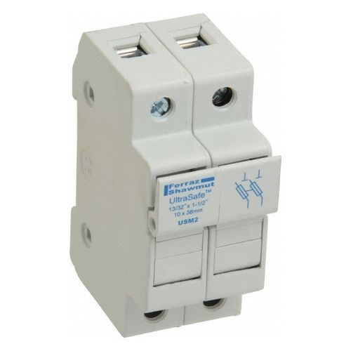 Main product image of Fuse Holder, 2 Pole, DIN Rail Mount, 1000 VDC, 30A, USM2