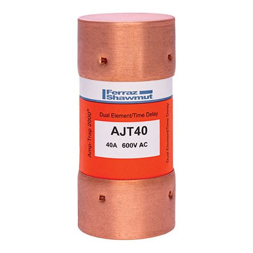 Main product image of Class J Time-Delay UL Power Fuse, 600 VAC/500 VDC, 40A, Ferrule Terminal, AJT40