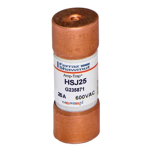 Main product image of Class J High-Speed UL Power Fuse, 600 VAC/500 VDC, 25A, Ferrule Terminal, HSJ25