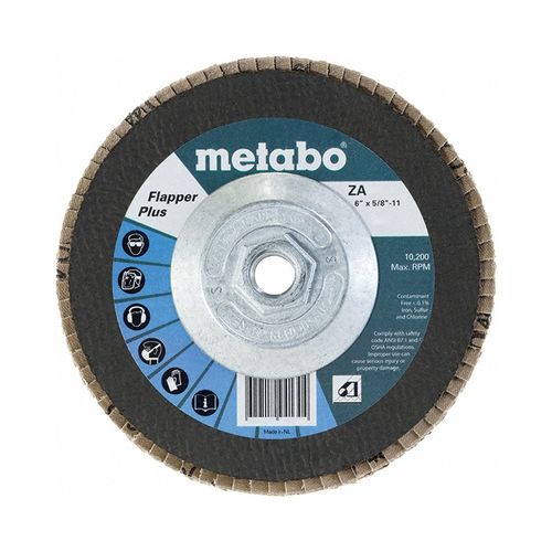 Main product image of 6" Flapper Plus Flap Disc, 5/8-11 Threaded Hub, 40 Grit, Zirconia Alumina (Type 27)