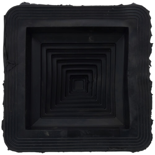 Main product image of Closed to 5" Multi-Flash Square Vent Master Flash w/ Retrofit Option for Metal Roofs, Model #1 (Black EPDM)