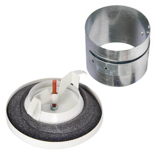 Main product image of MGE Series Adjustable Metal Exhaust Grille w/ Metal Mounting Collar for 4" Duct