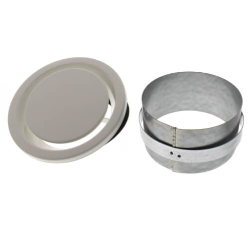 Main product image of MGE Series Adjustable Metal Exhaust Grille w/ Metal Mounting Collar for 6" Duct