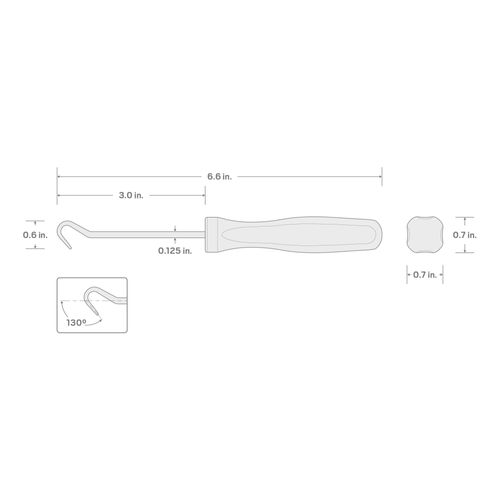 Main product image of 130-Degree Blunt Hook (1/8" x 3")