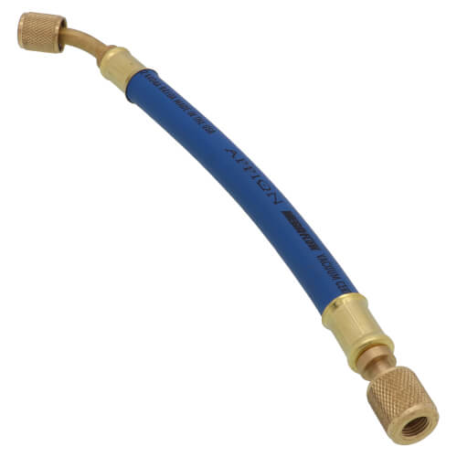 3/8" MegaFlow High-Speed Filter Dryer Hose, 1', 1/4" x 1/4" 45-Degree Flare (Blue)