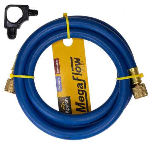 3/8" MegaFlow High-Speed Dual-Purpose Hose, 6', 3/8" x 1/4" Flare (Blue)