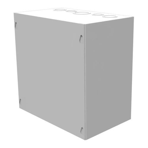 Main product image of 10" x 10" x 6" NEMA 1 Screw Cover Junction Box, Steel, Gray, 10106-SC1
