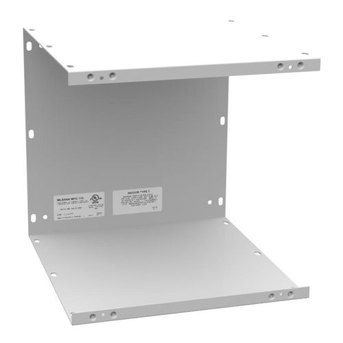 Main product image of 12" x 12" x 12" NEMA 1 Screw Cover Lay-In Wireway, Steel, Gray, No Knockouts, 121212-GSC1-NK