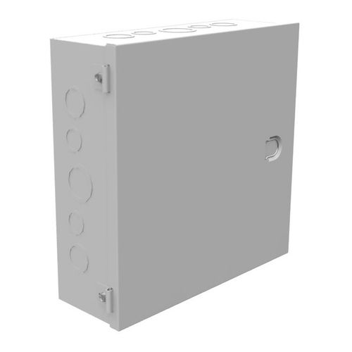 Main product image of 12" x 4" x 12" NEMA 1 Hinged Cover Junction Box, Steel, Gray, 12124-HC1