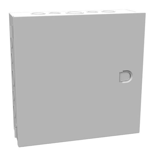 Main product image of 12" x 4" x 12" NEMA 1 Hinged Cover Junction Box, Steel, Gray, 12124-HC1