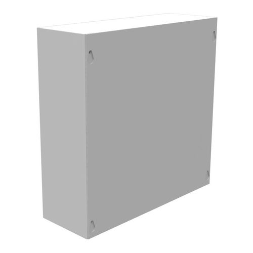 Main product image of 12" x 4" x 12" NEMA 1 Screw Cover Junction Box, Steel, Gray, No Knockouts, 12124-SC1-NK