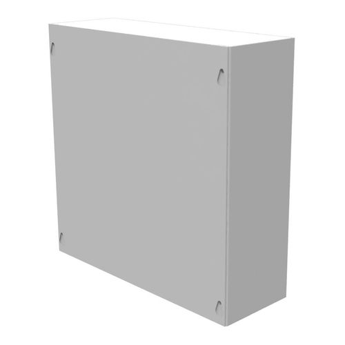 Main product image of 12" x 4" x 12" NEMA 1 Screw Cover Junction Box, Steel, Gray, No Knockouts, 12124-SC1-NK