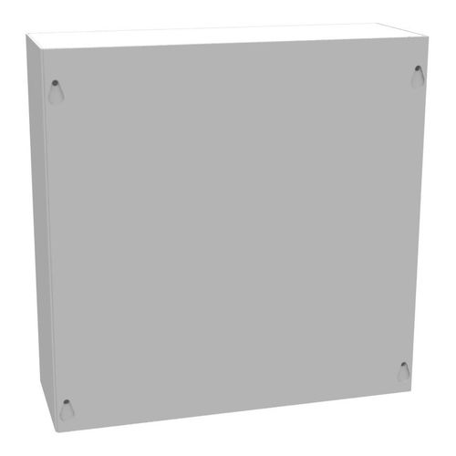 Main product image of 12" x 4" x 12" NEMA 1 Screw Cover Junction Box, Steel, Gray, No Knockouts, 12124-SC1-NK