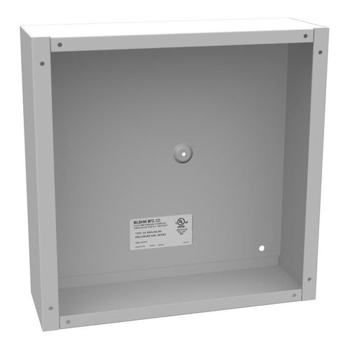 Main product image of 12" x 4" x 12" NEMA 1 Screw Cover Junction Box, Steel, Gray, No Knockouts, 12124-SC1-NK