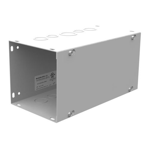 Main product image of 6" x 12" x 6" NEMA 1 Screw Cover Lay-In Wireway, Steel, Gray, With Knockouts, 6612-GSC1