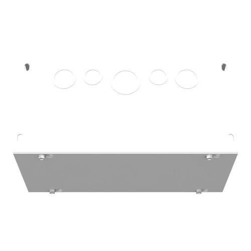 Main product image of 6" x 12" x 6" NEMA 1 Screw Cover Lay-In Wireway, Steel, Gray, With Knockouts, 6612-GSC1