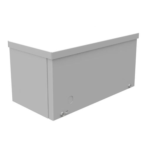 Main product image of 6" x 12" x 6" NEMA 3R Screw Cover Lay-In Wireway, Steel, Gray, No Knockouts, 6612-GSC3R-NK