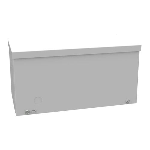 Main product image of 6" x 12" x 6" NEMA 3R Screw Cover Lay-In Wireway, Steel, Gray, No Knockouts, 6612-GSC3R-NK