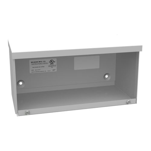 Main product image of 6" x 12" x 6" NEMA 3R Screw Cover Lay-In Wireway, Steel, Gray, No Knockouts, 6612-GSC3R-NK