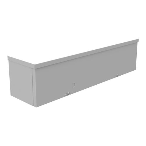 Main product image of 6" x 24" x 6" NEMA 3R Screw Cover Lay-In Wireway, Steel, Gray, No Knockouts, 6624-GSC3R-NK
