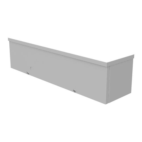 Main product image of 6" x 24" x 6" NEMA 3R Screw Cover Lay-In Wireway, Steel, Gray, No Knockouts, 6624-GSC3R-NK