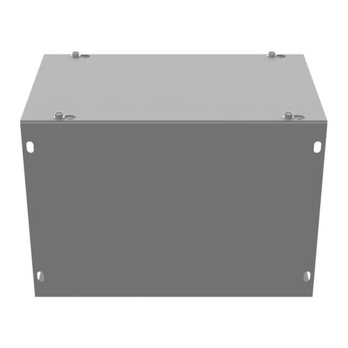 Main product image of 8" x 12" x 8" NEMA 1 Screw Cover Lay-In Wireway, Steel, Gray, No Knockouts, 8812-GSC1-NK
